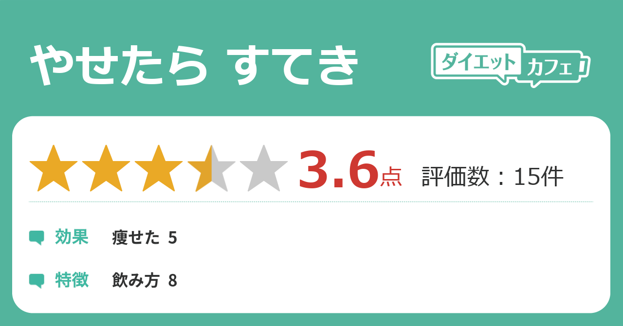 やせたら すてきの効果が15件の本音口コミから判明 ダイエットカフェ