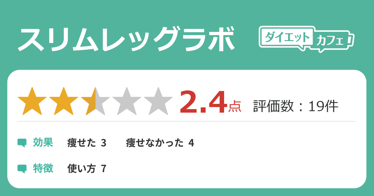 スリムレッグラボの効果が29件の本音口コミから判明！ - ダイエットカフェ