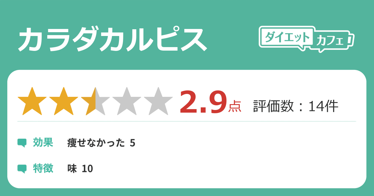 カラダカルピスの効果が10件の本音口コミから判明 ダイエットカフェ