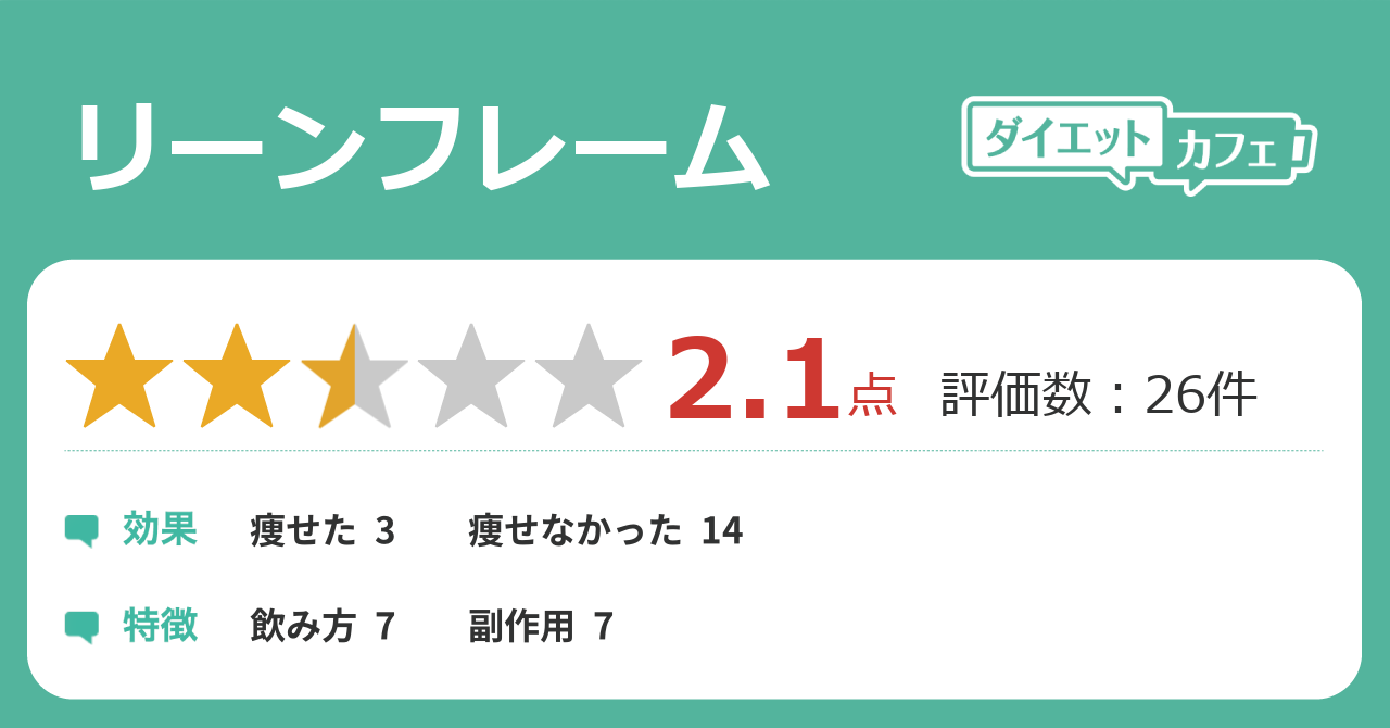 リーンフレームの効果が25件の本音口コミから判明！ - ダイエットカフェ