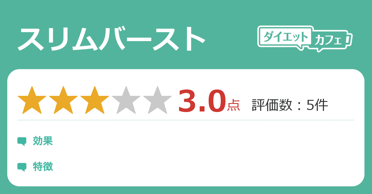 スリムバーストの効果は ダイエットカフェ